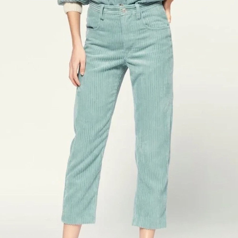 Isabel Marant Étoile - Beldenae Corduroy Cropped Tapered Pants - Celadon